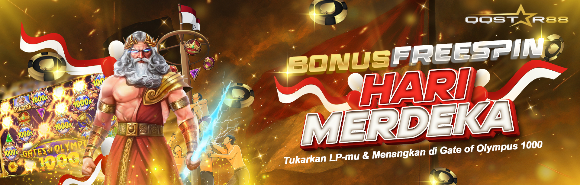 BONUS FREE SPIN SPECIAL HUT RI QQSTAR88