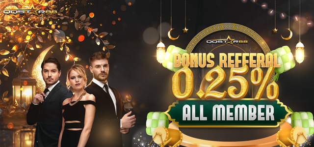 BONUS REFERRAL 0,25% SEMUA GAMES !