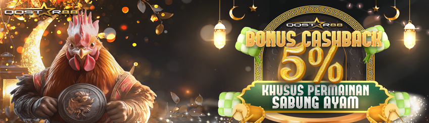 CASHBACK SABUNG AYAM 5%